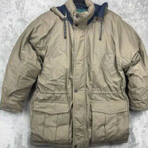 Rainforest Mens Hooded Down Filled Coat Jacket‎ XL Beige
